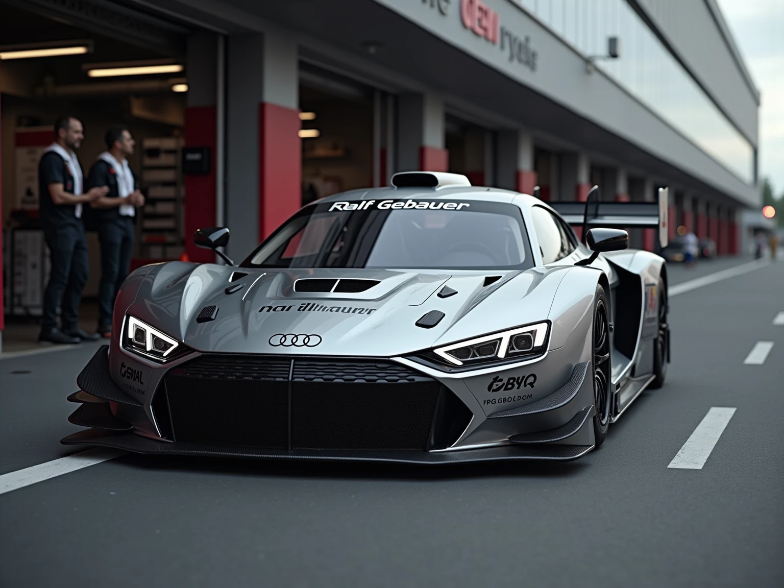 Carro tipo Audi, modelo R10 LeMans, badass, concept, futurista, rebaixado, bodywide, elegante, por do sol, ano 2447, Simetria, foto realista, ultra detalhes, luz natural, acabamento de primeira, rodas perfeitas, fundo Paris, foto, Studio lighting film photography + dynamic compositing, incrivelmente detalhado, clear, detalhes + detalhe intrincado + professional lighting, film lighting + 35mm + anamorphic + lightroom + cinematografia + bokeh + lens flare + grain of film, veiculo prateado, premiado, melhor qualidade,detalhes complexos, volumeric lighting, realismo BREAK (obra-prima: 1.2), (melhor qualidade), 4k, ultra -detalhado, (dynamic compositing: 1.4), altamente detalhado, detalhes coloridos, (cores iridescentes: 1.2), (bright illumination, Atmospheric Illumination),