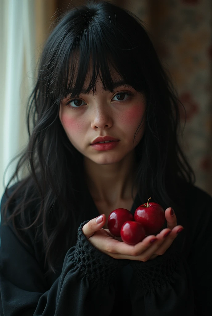 masterpiece、Close-up of a hand with fruit-inspired nail design
