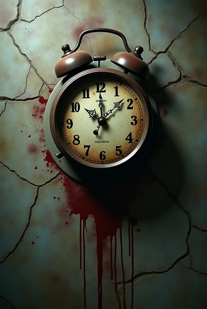 Eye bleeding blood with clock