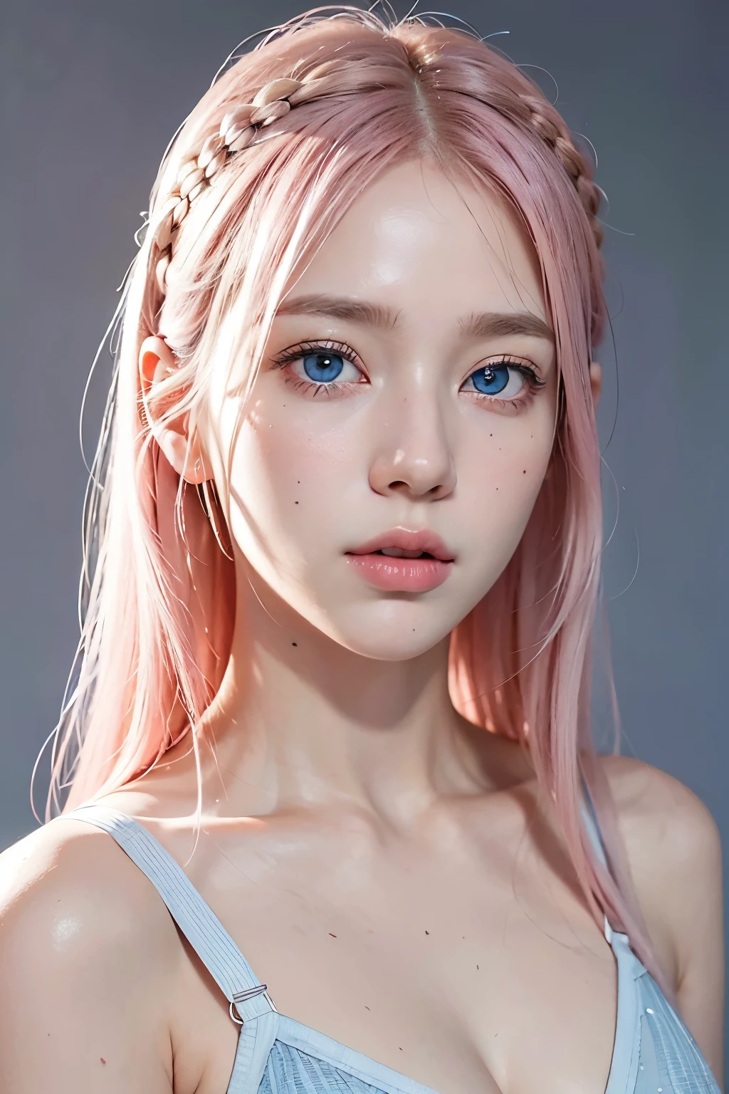 SeaArt Bot Txt2Img Default 22:28:43 (8k, RAW photo, best quality, masterpiece), (realistic, photo-realistic:1.2), ultra-detailed, 1 girl, cute, solo, beautiful, nose blushing, soft mouth, beautiful detailed Blue eyes, blue eyes, wearing Yukata, average body, floating pink hair, pink hair, 2 buns, GIRL,FEMININE, ultra-fine details, intricate scene, ambient lighting, soft glow, elegant, symmetrical facial features, accurate anatomy, anatomically correct girl, scenic, gossamer, ethereal, gentle, mild, wise, pink hair, blue eyes