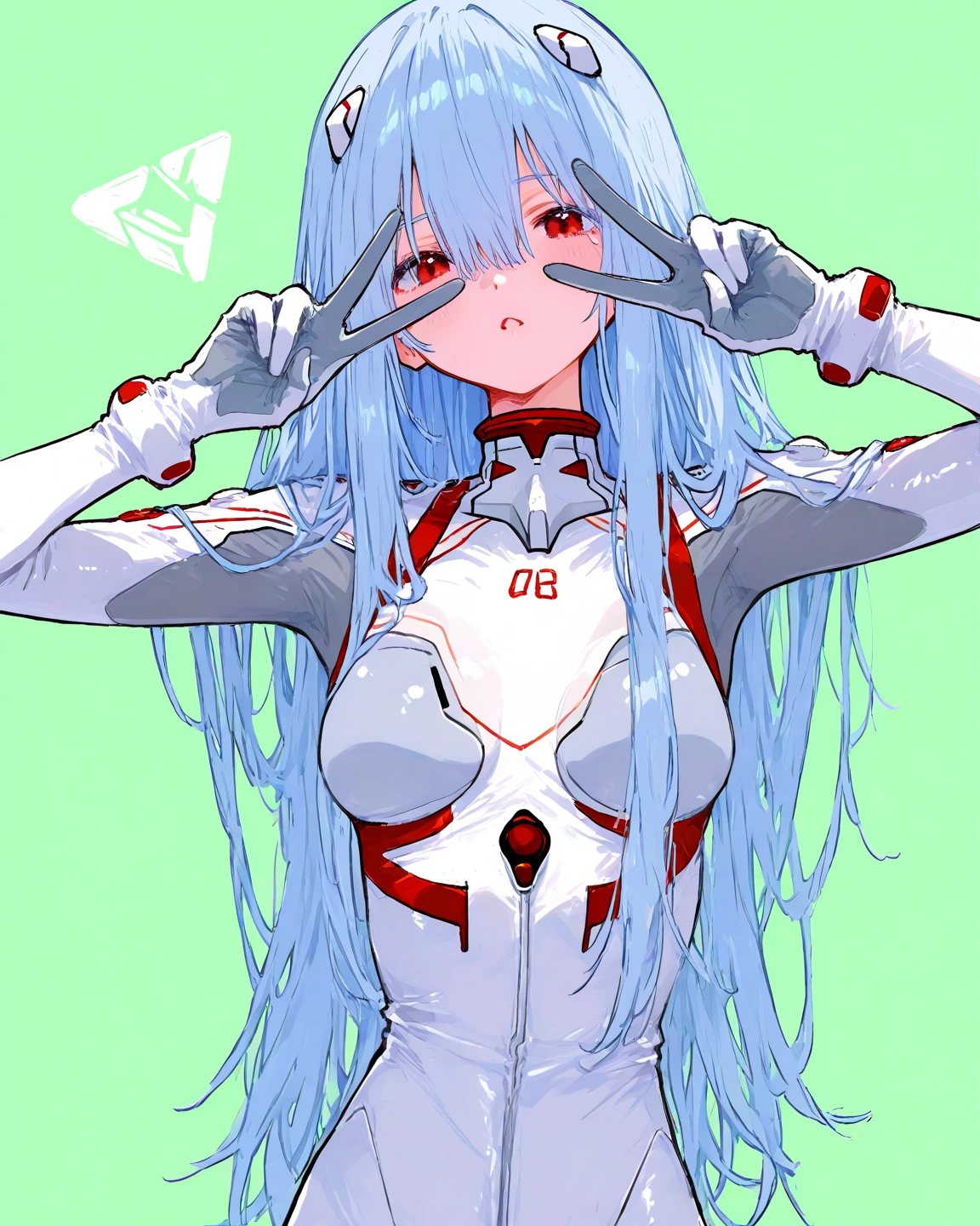 GSC Chairman,カラフルなhair, 片方の目の上のhair, blue eyes, Single-edged, 前hair, Ismail Inceoglu, Tomasz Allen Kopela, 1 girl, small breasts, ((split color_hair)), ((black_and_violet_hair)), hand on hip, hand on own chest, long hair, Graduate School of Sciences_Become familiar_suit, cyborg suit, tight suit, standing, masterpiece, 最high quality, cg, wallpaper, high quality, high-deBecome familiarnition, very detailed, landscape, (pussy:1.0)