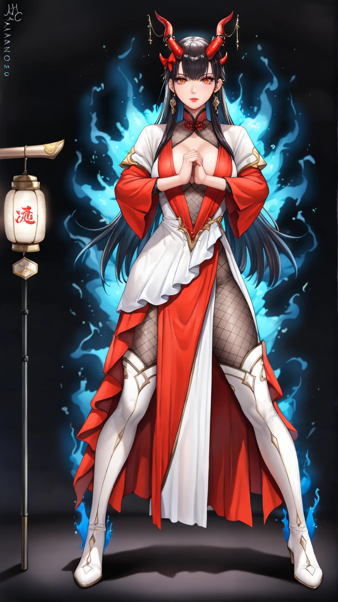 anime character dressed in white and red outfit holding a sword, full body xianxia, onmyoji, onmyoji detailed art, anime goddess, onmyoji portrait, azur lane style, albedo from overlord, full portrait of elementalist, anime woman fullbody art, characters from azur lane, masterpiece goddess of sorrow