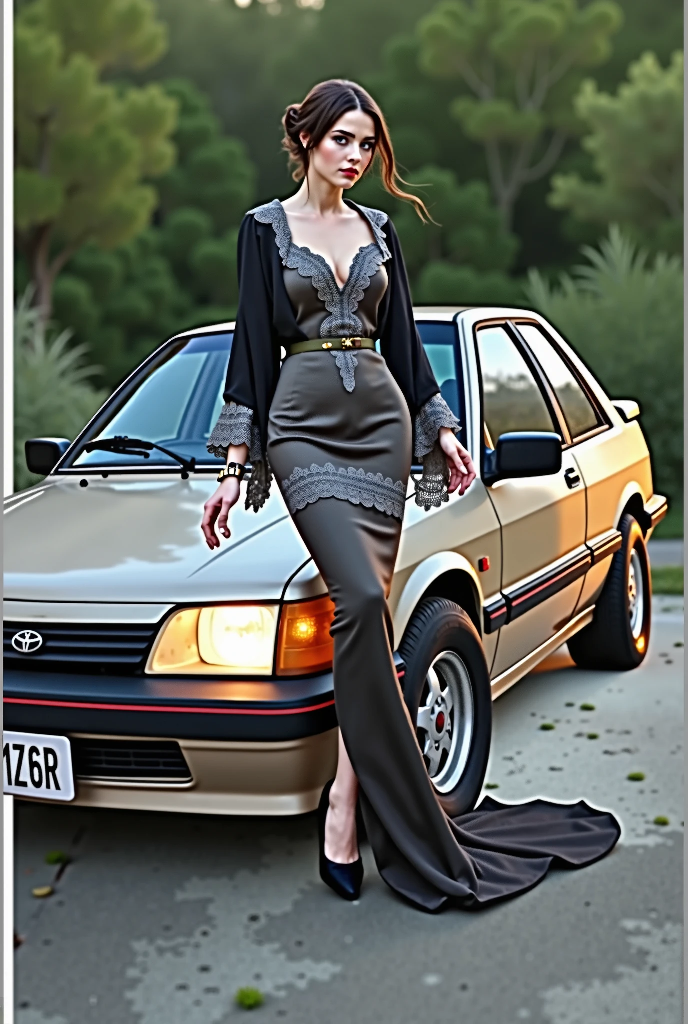 The car is equipped with beautiful women --auto --s2