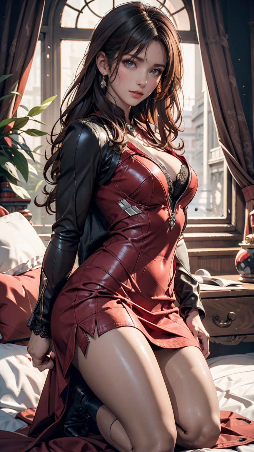 ((tall, beautiful, gorgeous supermodel alessandra ambrosio)) ((seductive gaze)) (()) ((blue eyes)), ((dark eyeshadows make up)) ((red lips)) ((very long light brown hair)) ((beauty breast)) ((skinny body:1.3)) ((wear long red tight dress )) ((red stocking)) ((seductive pose on luxury penthouse balcony at night)) ((city night lights and eiffel tower has background))((high definition:1.5), ((masterpiece:1.5))((8k:1.5)) ((Best quality:1.4)), more_details:-1, more_details:0, more_details:0.5, more_details:1, more_details:1.5, 