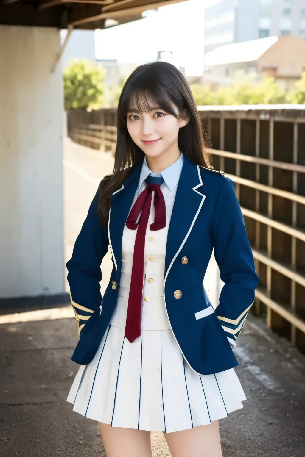 one  cute girl in AKB48 uniform   , AKB48 Team TP, AKB48 uniform   ,(   Masterpiece,    top quality:1.2),     ultra high resolution, (   photorealistic:1.4),    detailed skin,    Cinematic Light,bare chest,
   friendly   ,    Intelligent   ,  I'm looking for that conversation ,    happy,kind,   lively,    cheerful,    creative,    attractive   ,