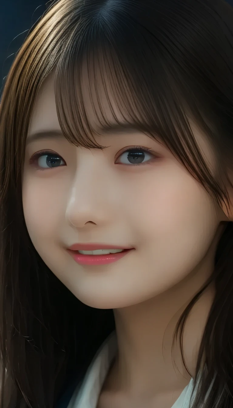 masutepiece, Best Quality, 8K, student, Teenw photo, absurderes, award winning portrait, Smile, Solo, (Night:1.8), Idol face, violaceaess, Delicate girl, Upper body, Digital SLR, Looking at Viewer, Candid, Sophisticated,Thin arms, Professional Lighting, Film grain, chromatic abberation, (Eyes and faces with detailed:1.0), (Bokeh:1.1) , (qipao dress:1.0) , closes mouth