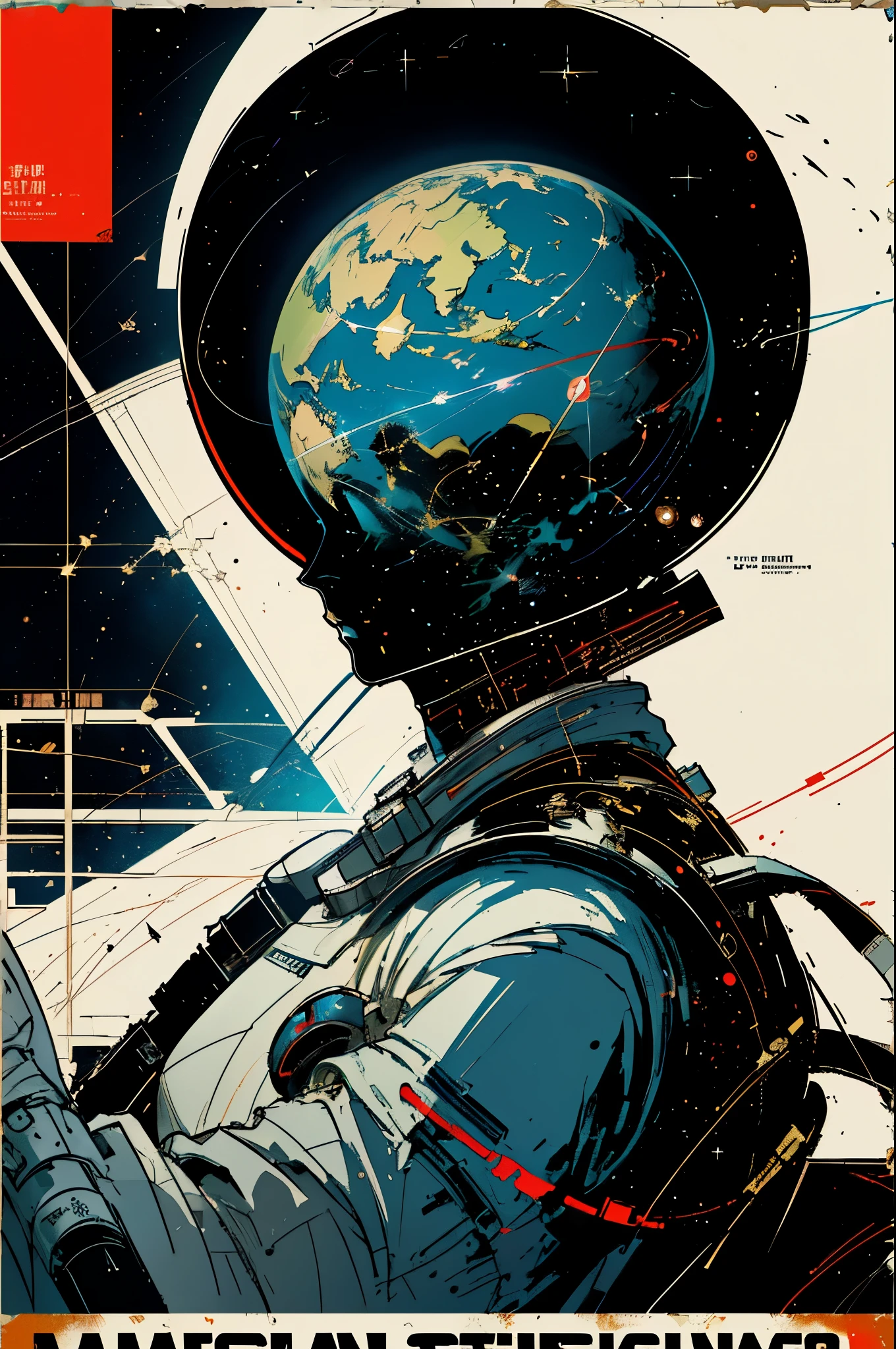 (((masterpiece,best quality))),32K Wallpaper,((( very detailed poster))),retro vintage,sci-fi,(((space thriller cinematic movie poster))),(((Bauhaus))),(((mid-century modern))),(((astronomy))),