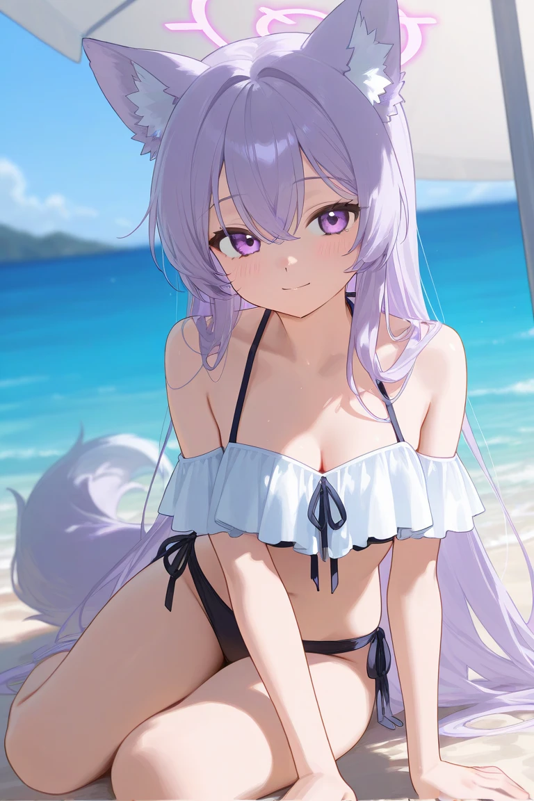 ((Highest quality、、masterpiece:1.3)), Upper Body、Long legs、Sharp focus:1.2, Beautiful woman with perfect figure:1.4、(Smiling:1.2), double eyelid、30-year-old female、Sexy pose、((((Close your mouth、One Woman、Bunny girl,Beach、Tropical、Sandy Beach、Rocky area、Ocean))))