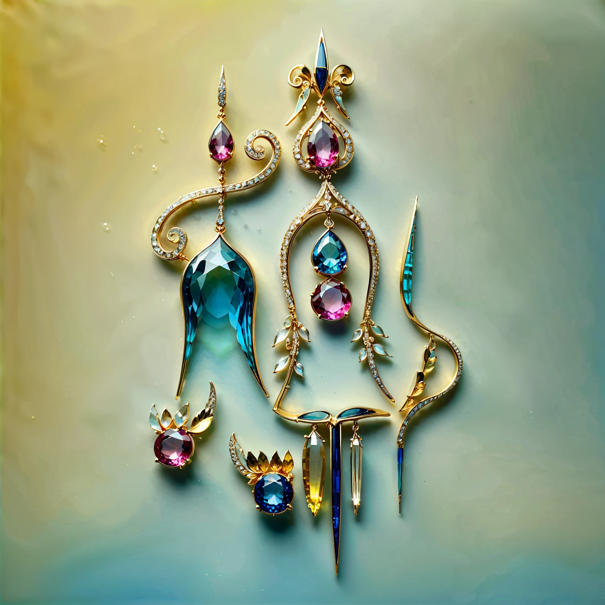 masterpiece. Beautifully sculpted , depicts Malagasy tourmalines , precious gemstone . Exquisite craftsmanship . high quality . Excellent improvements . (( Super Fine )). Table decoration , and beautifully decorated mother-of-pearl jewels , opal, ruby. lapis lazuli. masterpiece hors norme. The gorgeous and authentic . super realistic .. (( simple background ))