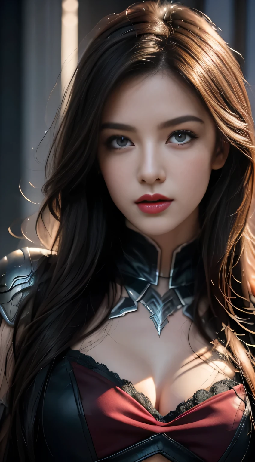 [Red Moon background [Hot pink:0.4][Gothic castle]], (Red-skinned DemonGirl 19 years old slender muscular) Flame hair (Devil's Knight:0.8),(Bone armor [crack in the chest:0.6] [Blade of Fresh Blood:0.4]) (edge),[[dark fantasy]],(intricate and beautiful decoration [Dense detail]),(Fine and beautiful skin expression [transparency]) HQ realistic anime art, 8k character details, high quality anime art, high quality illustration, detailed anime wallpapers, detailed anime art, hyper realistic, elegant, high quality realistic anime art, ((Finely drawn eyes)) [Perfectly detailed eyes((Beautiful eyes like jewels) drawn in great detail)[clearly drawn pupils]],[eye light[Precise eye lighting]],[long and beautiful eyelashes],[precisely drawn hair [Beautiful and shiny hair, detailed]], (Perfect hand-detailed [Beautiful fingers without damage [beautiful nails]]), (perfect anatomy (perfectly balanced proportions)) [[Full-length portrait]], [perfect color coordination (Accurate simulation of the interaction of light and materials)],([Precise detail](detailed, high)),[Visual art that tells a story],((highest quality)high [[High density drawing]])(4K quality)