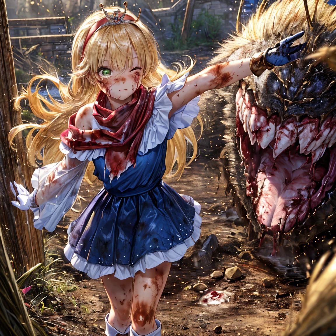 (award winning 8k concept art:1.3) of (young woman making a selfie with zombie:1.3), darkness, flash, close to camera, sweet, front, epic, (masterpiece:1.4), (best quality:1.4), Amazing, beautiful, finely detailed, (Depth of field:1.4), 8k, fine art, stunning, (light reflections:1), (crisp:1.6), red twin tails, vibrant, (edge detection:1.4), absurdres, impressive, 120mm, clear, lens flare, wide shot, wide angle, colorful