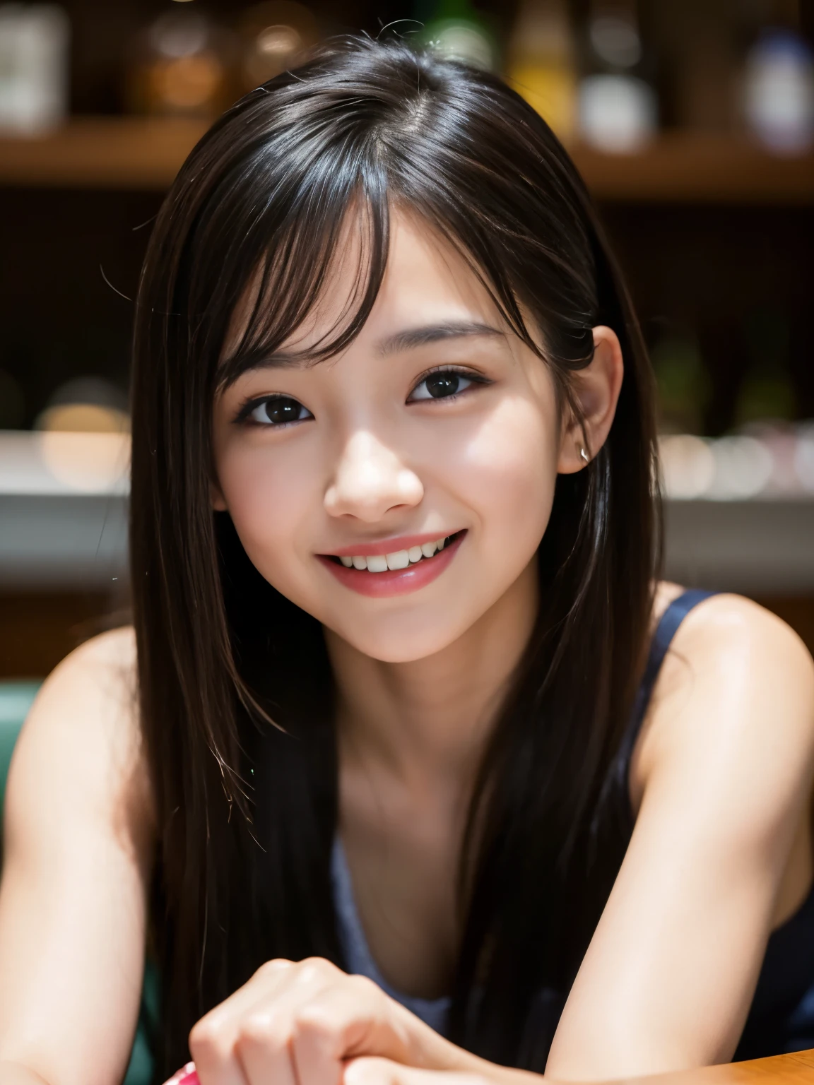 Japanese women, Portraiture, Upper Body, light smile, Warm tones, Urban Background, Industrial Building, photograph, Simplicity, High resolution, Natural Makeup, Young people, Fujifilm XT3, Canon R5, Fujicolor Fujichrome Velvia 100,smile,Upper Bodyのphotograph、Braiding