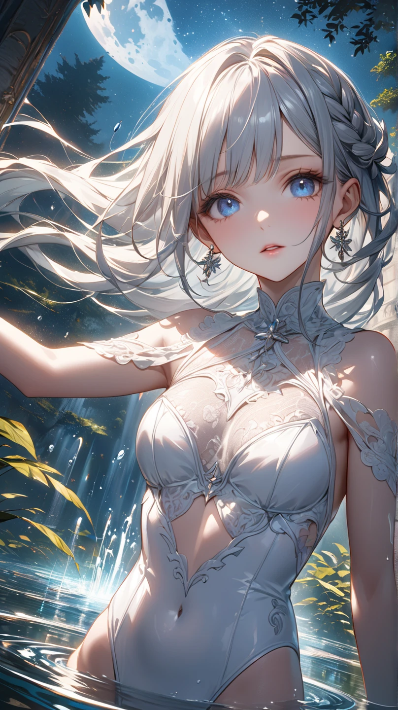 (((Are standing)))),((Tied up with rope)),((Lots of rope)),fgo anastasia,((Wrapped in countless ropes)), ((Both arms are tied behind their backs))blue eyes, Grey Hair, Hair between the eyes, (Hair on one eye:1.5), Long Hair, bangs,Exposed shoulders,Beautiful eyes like jewels,((((((Portrait of a single person)))))),((Are crying)),((Blushing)),
break , brown hair band, dress, , hair band,,, tachi-e,,
break (masterpiece:1.2), Highest quality, High resolution, unity 8k wallpaper, (figure:0.8), (Beautiful attention to detail:1.6), Highly detailed face, Perfect lighting, Highly detailed CG, (Perfect hands, Perfect Anatomy),