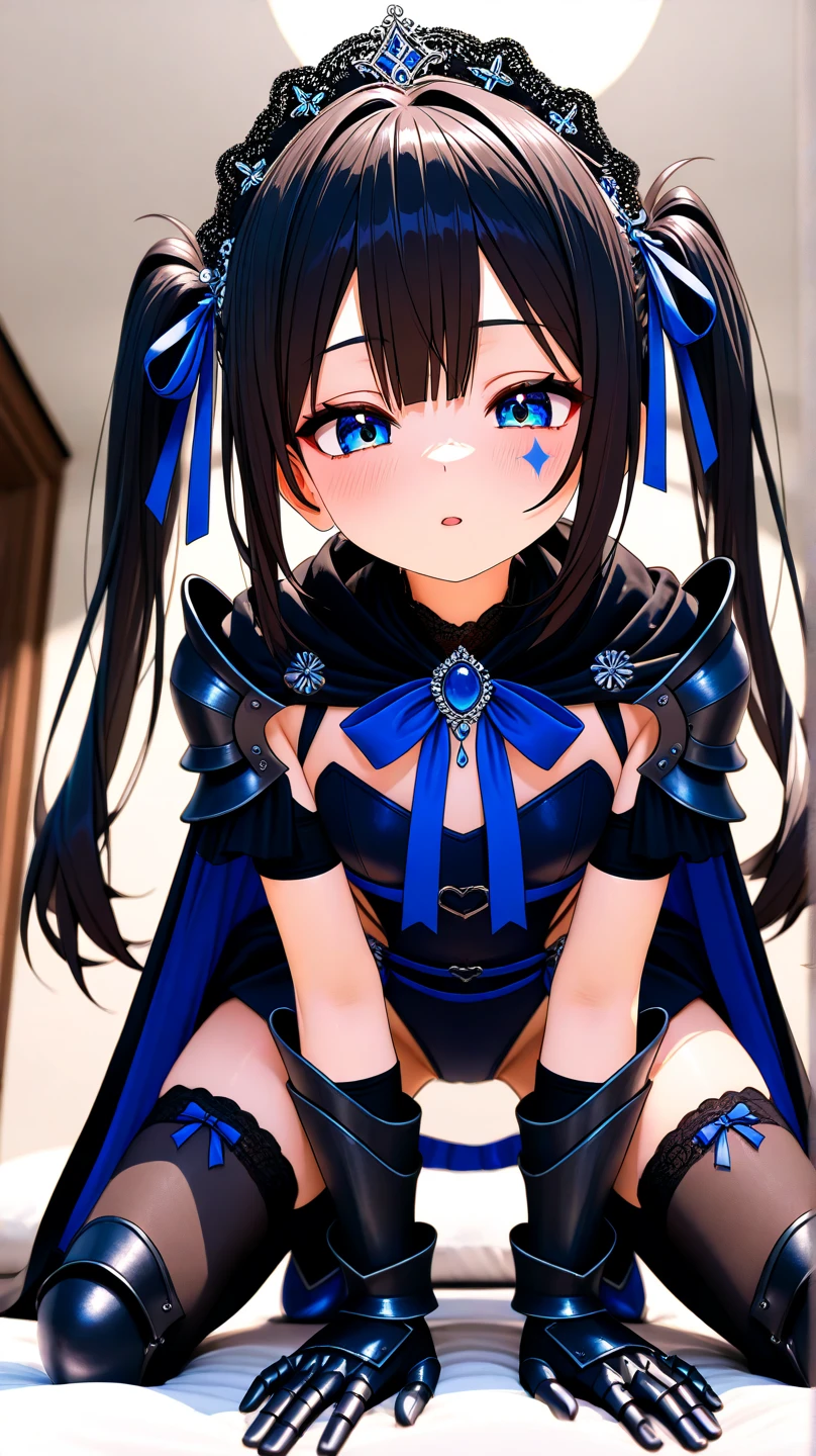 (Obra maestra, Mejor calidad:1.4),,((long hair slightly wavy slightly past the shoulders, black bangs, small black pigtails on the sides, cute cat ears, beautiful thin red eyes,)),
1 chica, de pie, cuerpo completo, hembra peluda, pelaje del cuerpo, (piel blanca, piel blanca:1.1), breast tuft, digitigrade, (tiro de vaquero:1.2), (desde arriba, enfoque facial:1.4),
black mask, (blue eyes, ojos brillantes:1.4),
hooved,
(vestido blanco:1.4),
small breasts,
ROMPER,
(Naturaleza, selva, bosque magico, bosque de fantasia, grass, hojas moradas, plantas, flores brillantes, rocas, day,)