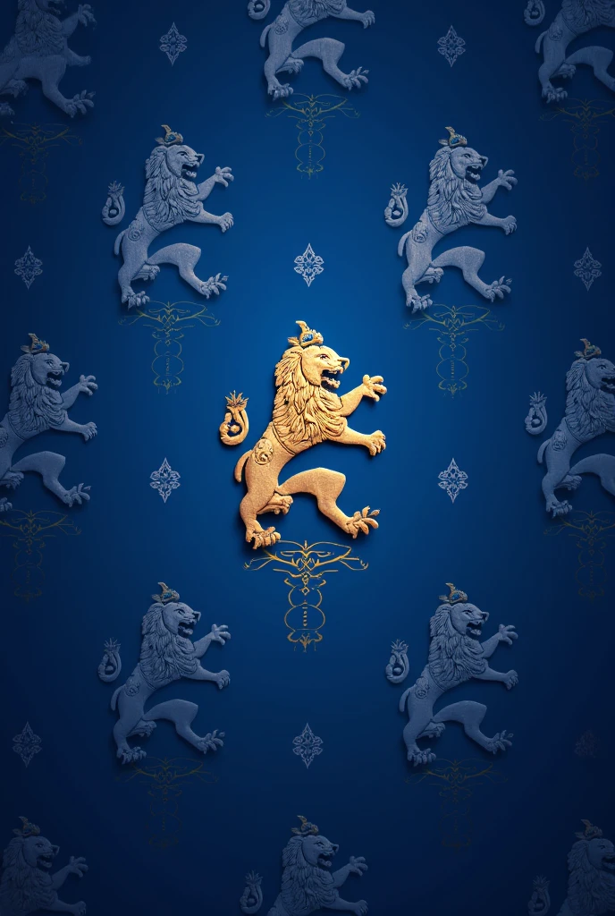 Create a football team crest with the theme "royal lion"