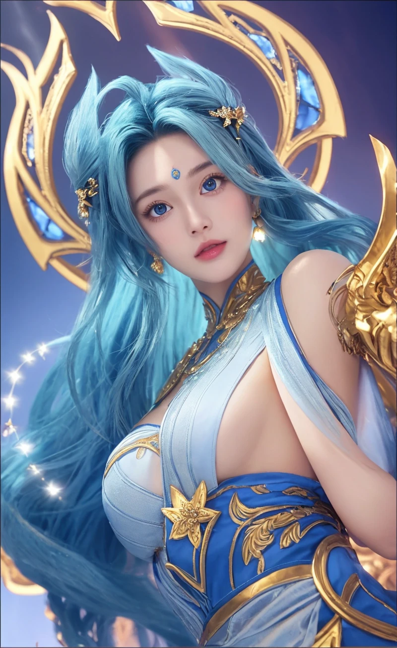 (((Full and soft breasts,)))(((Huge breasts))) (((Cleavage))) (Perfect curvy figure),1 girl,Panoramic lens,Full body close-up,barefoot,China,Whole body image,solo,Game Fairy,China美女,穿着China的绿色服装,Complex patterns,Flowing tulle,Flowing sleeves,Light Silk,Hair accessories,Jewel-like,Clean colors,night,moon,masterpiece,Extremely detailed,Epic Works, high quality, Best quality, 4K