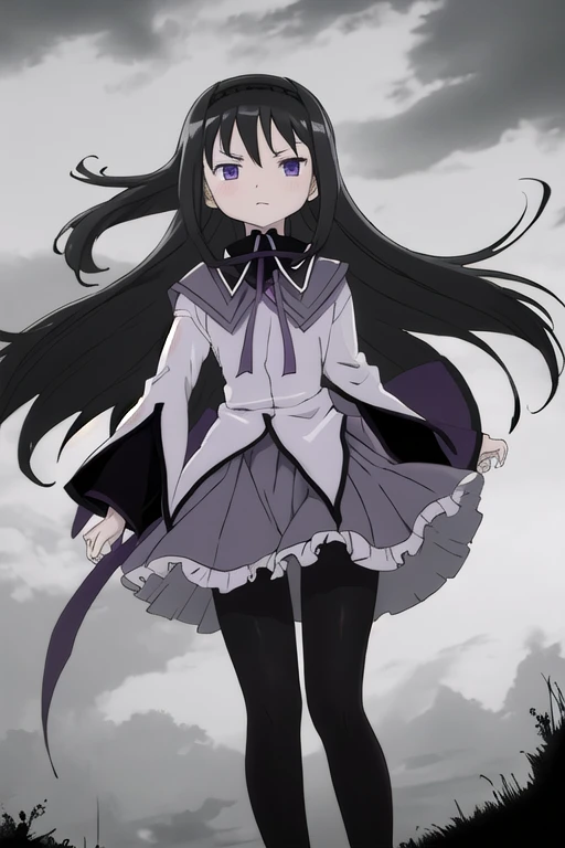 Full body, beautiful eyes , 1 girl  , full body , cute girl , anime style , cute eyes  , (standing up) , ( Abyssia has a haunting presence, with pale skin and long, jet-black hair that seems to fade into shadows.) , ballgown