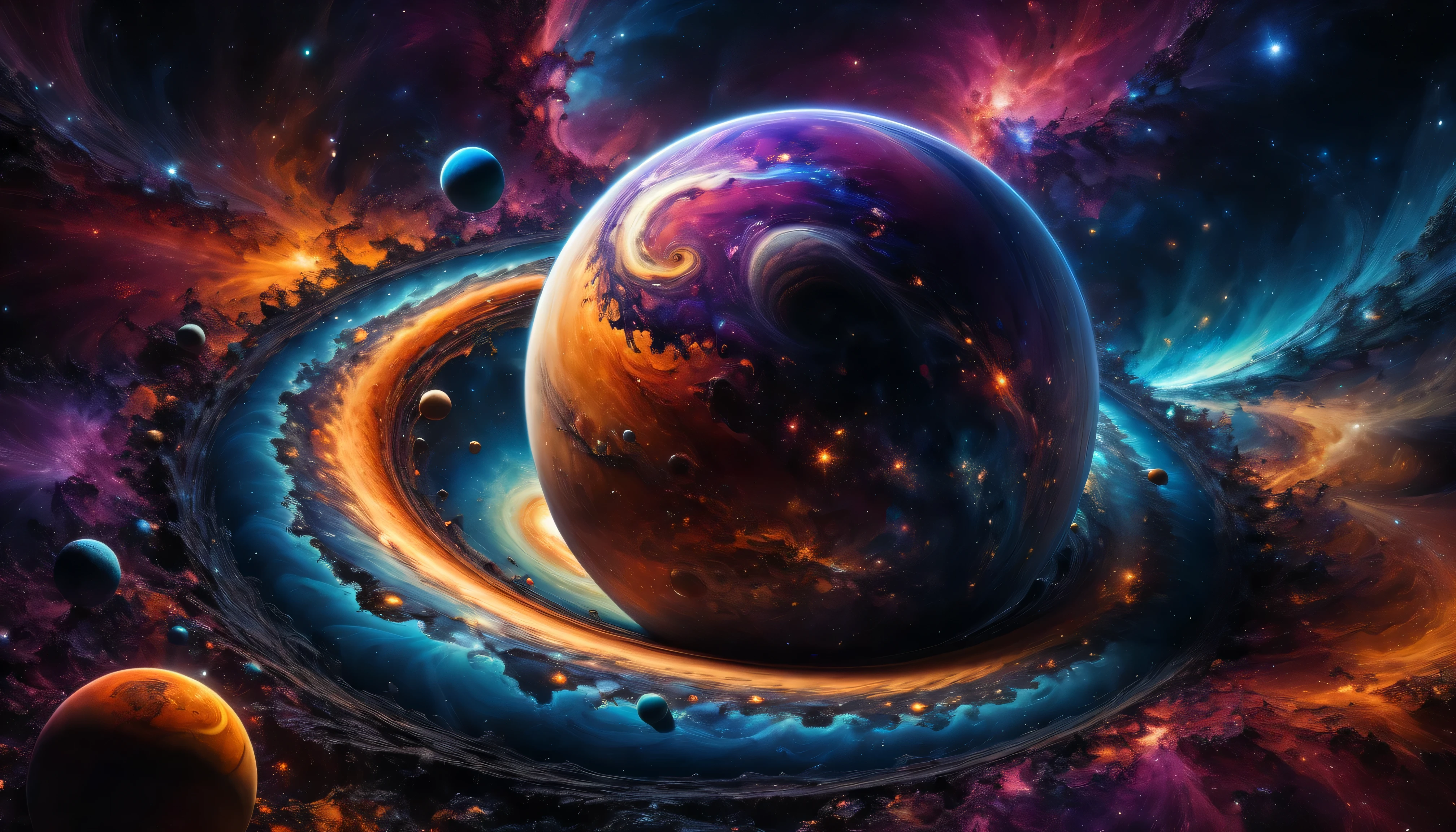 ral-obsdn planet,galaxy,vibrant color, actual , highly detailed, realistic,Studio Photos,color,Dynamic, Movie, masterpiece, complicated,HDR,Abstract fractal