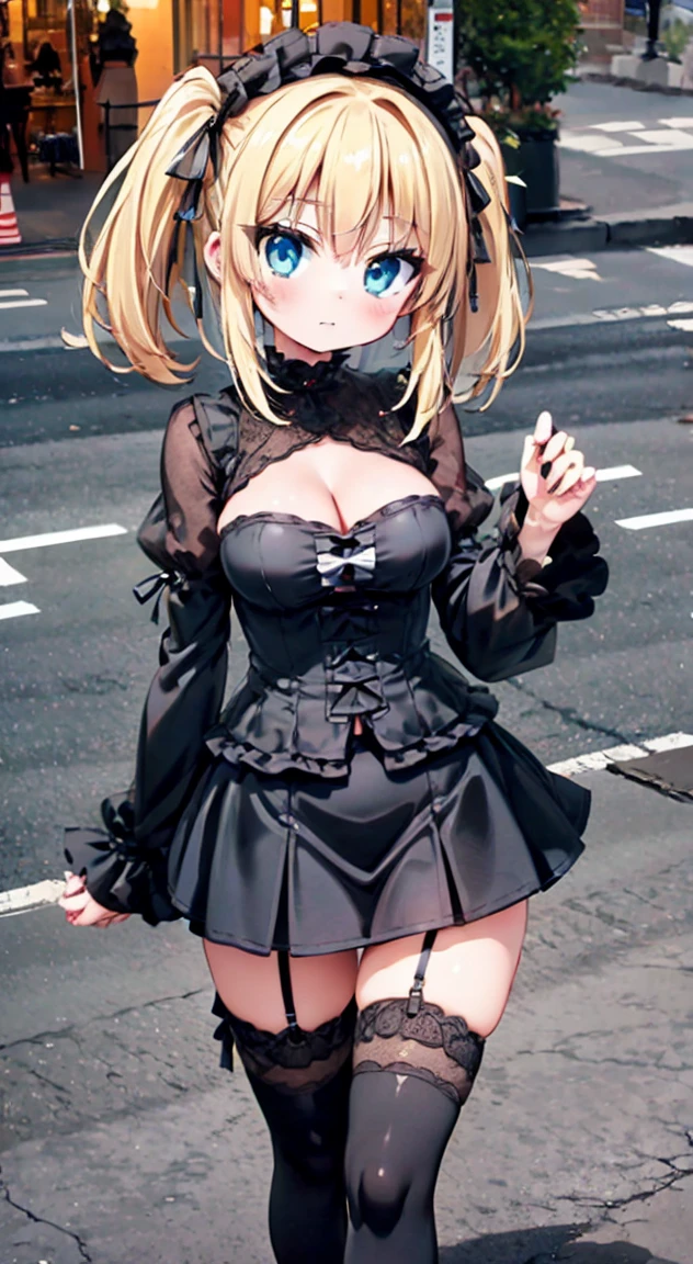 Realistic, Outdoor, 1 wall, Wide-angle,One girl, Blonde、Shortcuts、shy, Embarrassing, Blushed, (Completely torn costume:1.5), Lying in the dungeon、Humiliated, Embarrassing,( surprised:1.3), 、Wide-angle, throw, From below, high school girl、2 hands up,Handcuffs on both hands、Raising both arms above the head、 Hands chained to the wall, Leaning against a wall, 、Pleated mini skirt、(Torn clothes)、Big Breasts, light, shine, (masterpiece), wallpaper