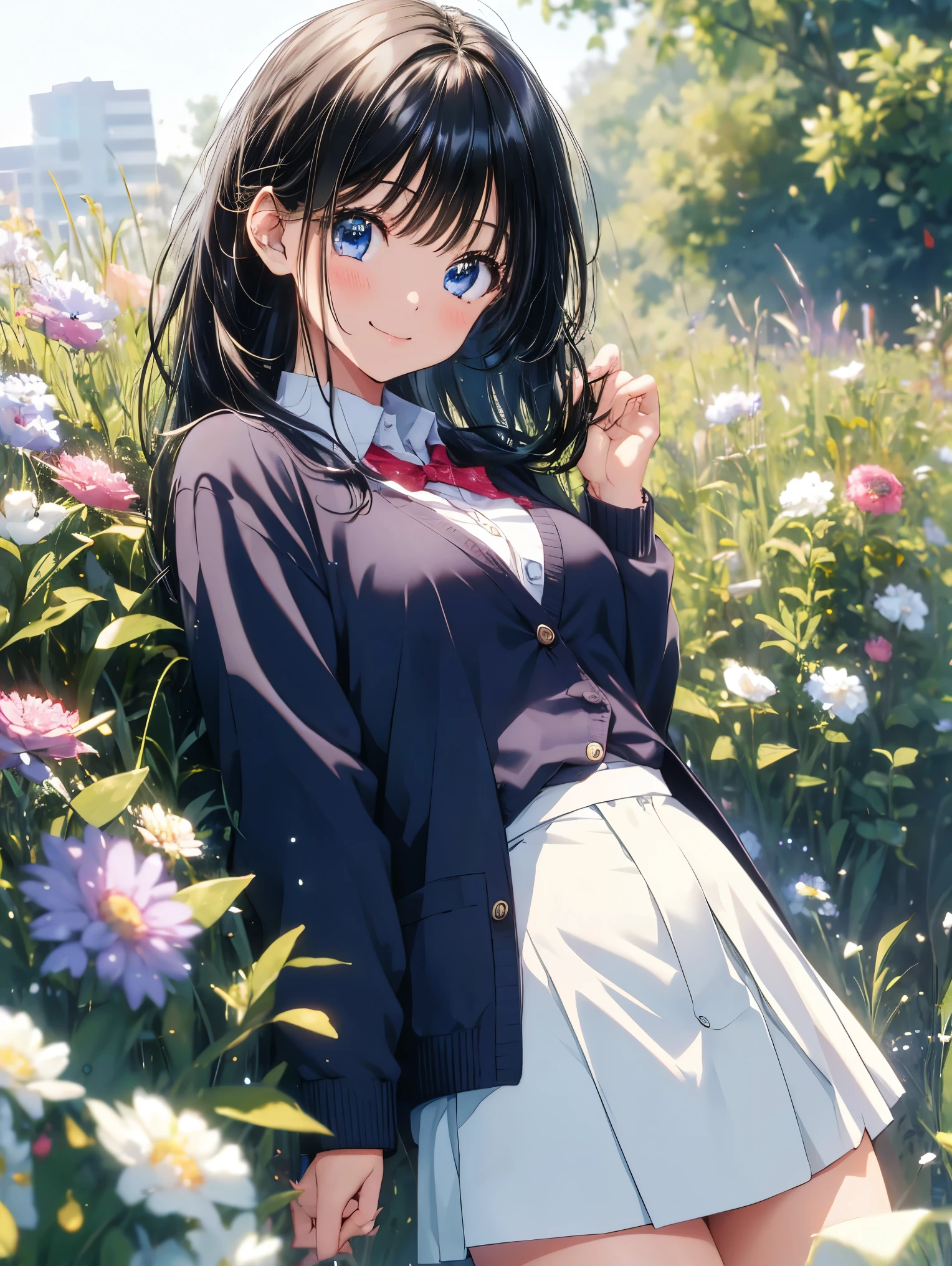  best quality ,  Masterpiece , only one girl,  long, half twin tail,Airy,18 years old, blazer uniform,Put on a cardigan,Moe袖,Nipples, cute,  convenience store backyard,At the back of the beverage section, spread your pussy with your fingers , shy smile,  Panties Misaligned,  shaved pussy, Brown hair with red pins, turn around,Wet,Moe, Slim, SMALLER SHAPED BOOBS, kind smile, is standing,In the back,I'm ashamed,The color of her eyes is dark blue , back