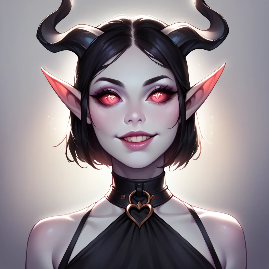 A succubus, with black hair,