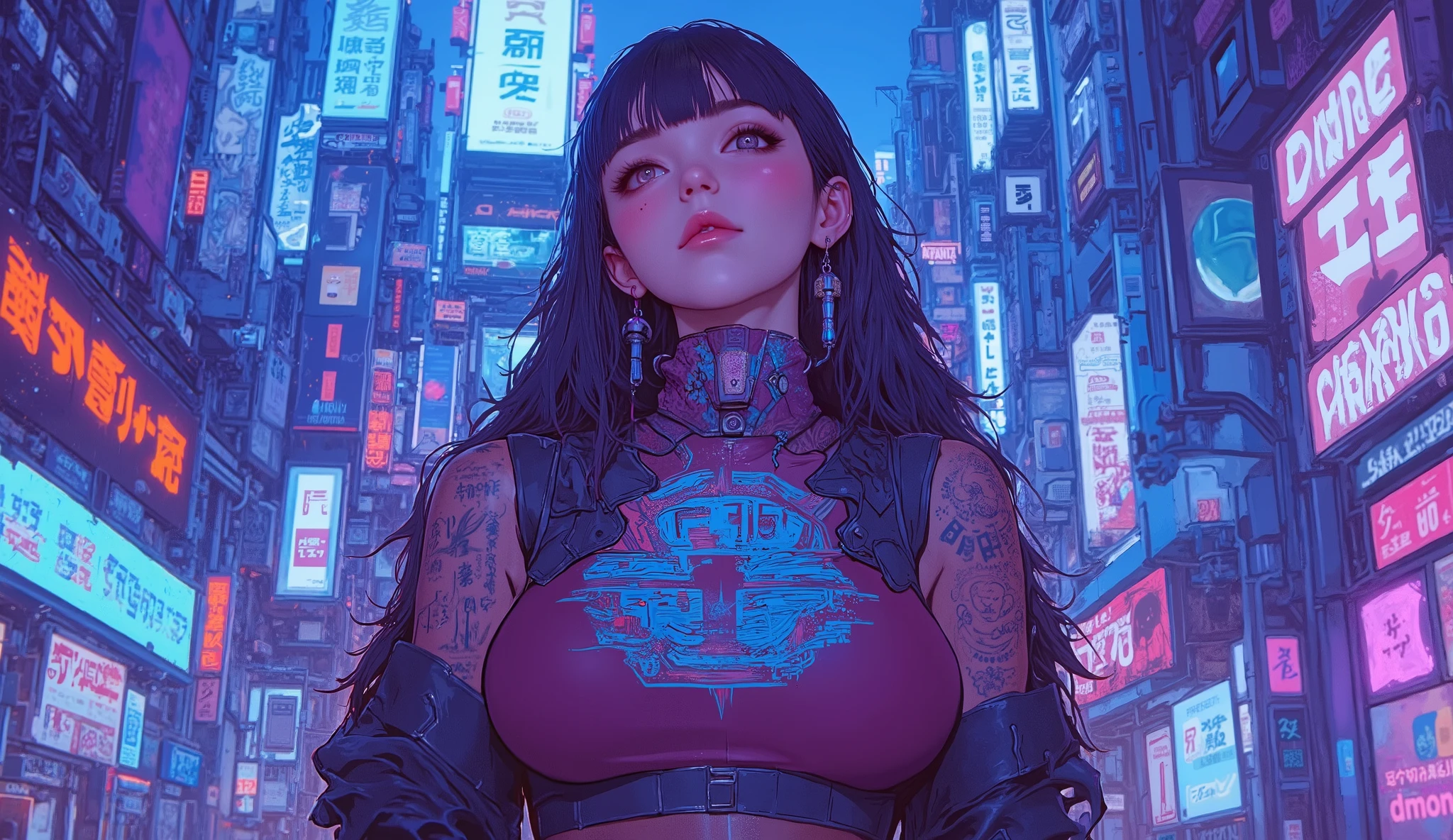 Anime couples in Future City, the background presents fantasy Guvez style, Yang J and Joao Ruas style illustrations, sharp lines in the style of Ross Tran and Bayard Wu, changeable compositions in the style of Shuzo Oshimi and Katsuya Terada, concept art of love, and the delicate beauty of the fusion of genres such as WLOP, Sakimichan, Ross Tran (1 man and 1 woman, male with pistol, black hair, female white clothes, long-haired helmet), rainy nights, heavy rain, fluorescent smeared futuristic city