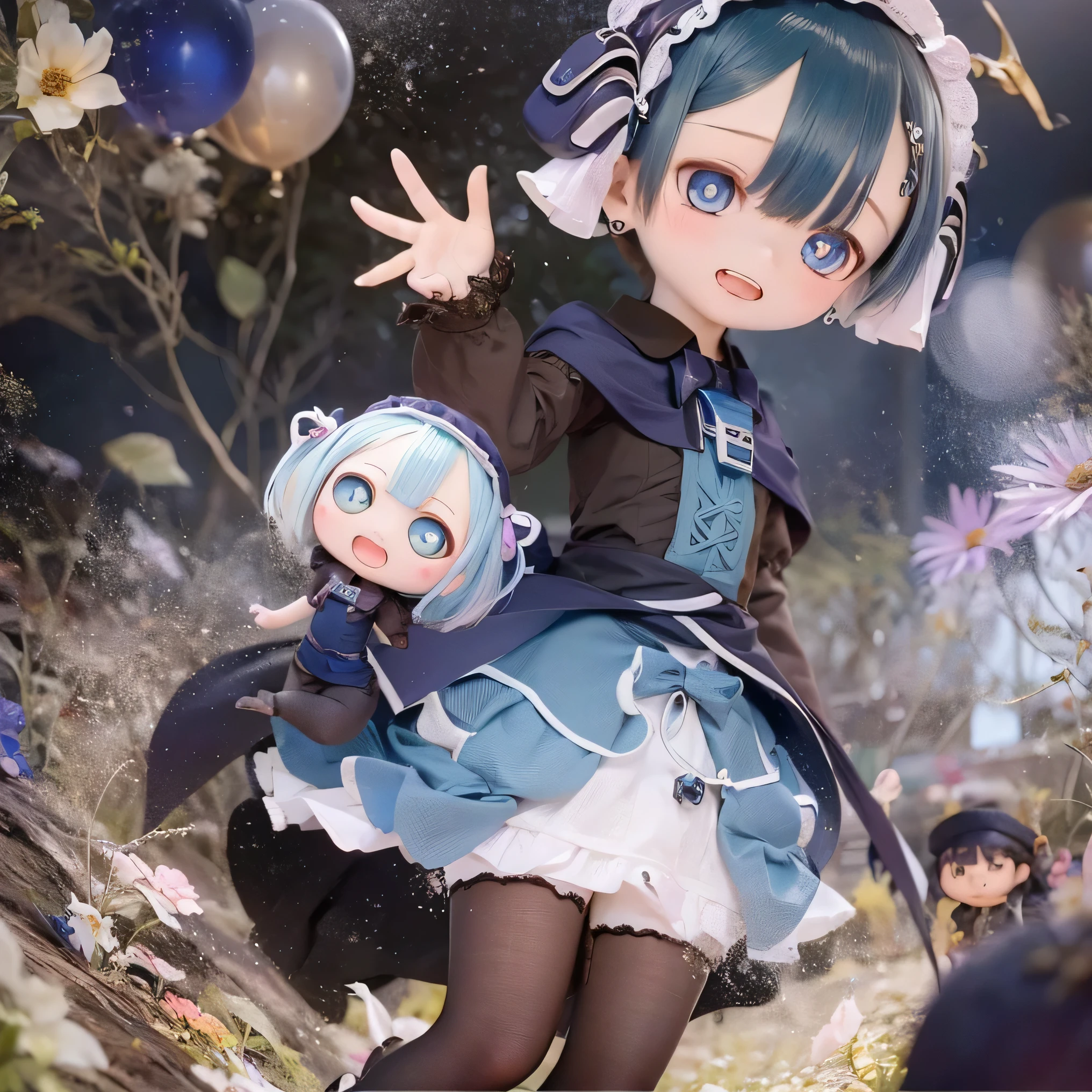 (                 top quality ,                    kampala   ,                  breakfast masterpiece           :1.2),                   very detailed  ,      exist     :1.37,                 Made in Abyss ,(                 top quality ,   , 4K,                    very detailed  ,                  breakfast masterpiece           :1.2),       exist     ,      ,                  bright color,     Concentration             ,                      studio lighting      ,                    very detailed   explanation,         Professional      , Anime, Shades of blue,                 natural light,                   girl, Blue Curly Hair,                    flat chest,    gothic costume,          innocent expression            ,                           elegant look                          ,                          long eyelashes  、 Looks like a face      {x}  ,        Expressive eyes                  ,                 rosy cheeks  ,                  Dynamic Lighting           ,                    The surface of the water is like a dream             ,          wears gothic ta clothes a lot       、          That costume showed me my legs in high resolution    、(((かわいい立ち      pose    )))  (((((whole body)))))    、               dress     、(((((  chibi))))) Laughter、       pose  