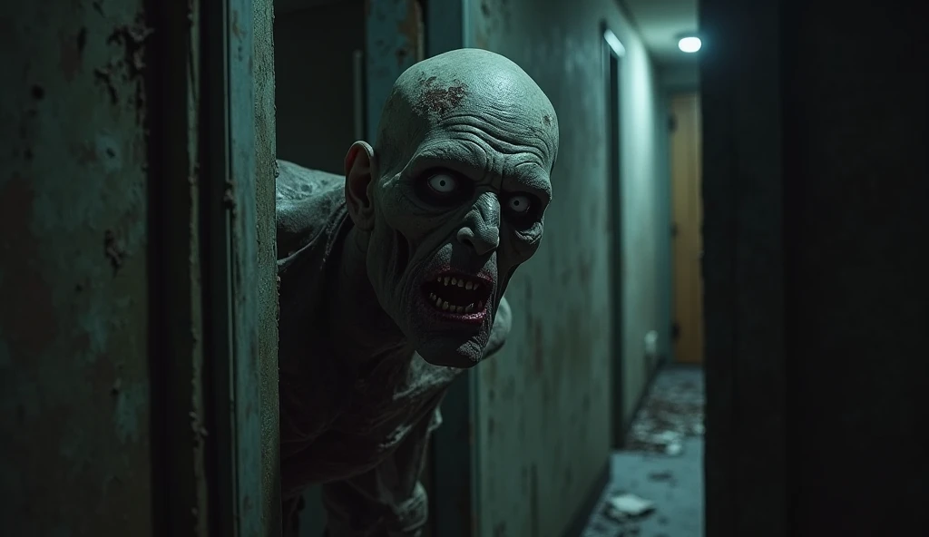 portrait of an insane man in asylum clothes sitting in a dark solitary confinement in a sanatorium laughing and laughing, sala escura sem luz, criatura em uma floresta sombria, retrato assustador em uma floresta, padded room of an insane asylum , Horror fantasy art, sorriso maligno e olhos pretos, ( ( ( Horror art ) ) ), sorriso perverso, homem bizarro, homem maligna, horrible forest, sala abandonada, Horror illustration, ???? horror, Horror painting, nightmare illustration, Horror macabre face, homem olhos pretos, locked up maniac