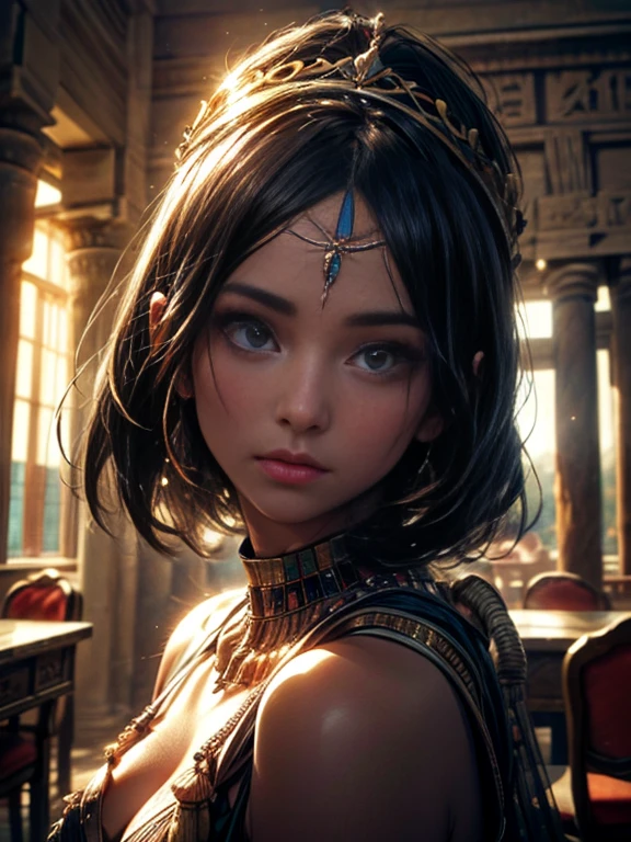 realistic, analog photo, Masterpiece, RAW photo, middle shot, photorealistic, (detailed cute face), genie, (folkloric Arabic creature), (in "Aladdin" style), (cute female, looks like Rachel Cook), short blue hair, blue skin, detailed Arabic village on background, (ghost blue smoke body), smoke particles, halo, (bioluminescent:0.95), vivid colors, vibrant color details, dynamic, Intensed eyes, sexy, pleasure, smoke splash, wishmaster, depth of field, 35mm, film grain, raw photo, isometric, extremely detailed