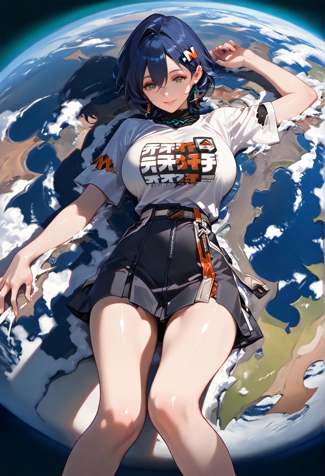 Ultra mini skirt、big breasts、big breasts、big breasts、Big、Big、Shortcut Hair