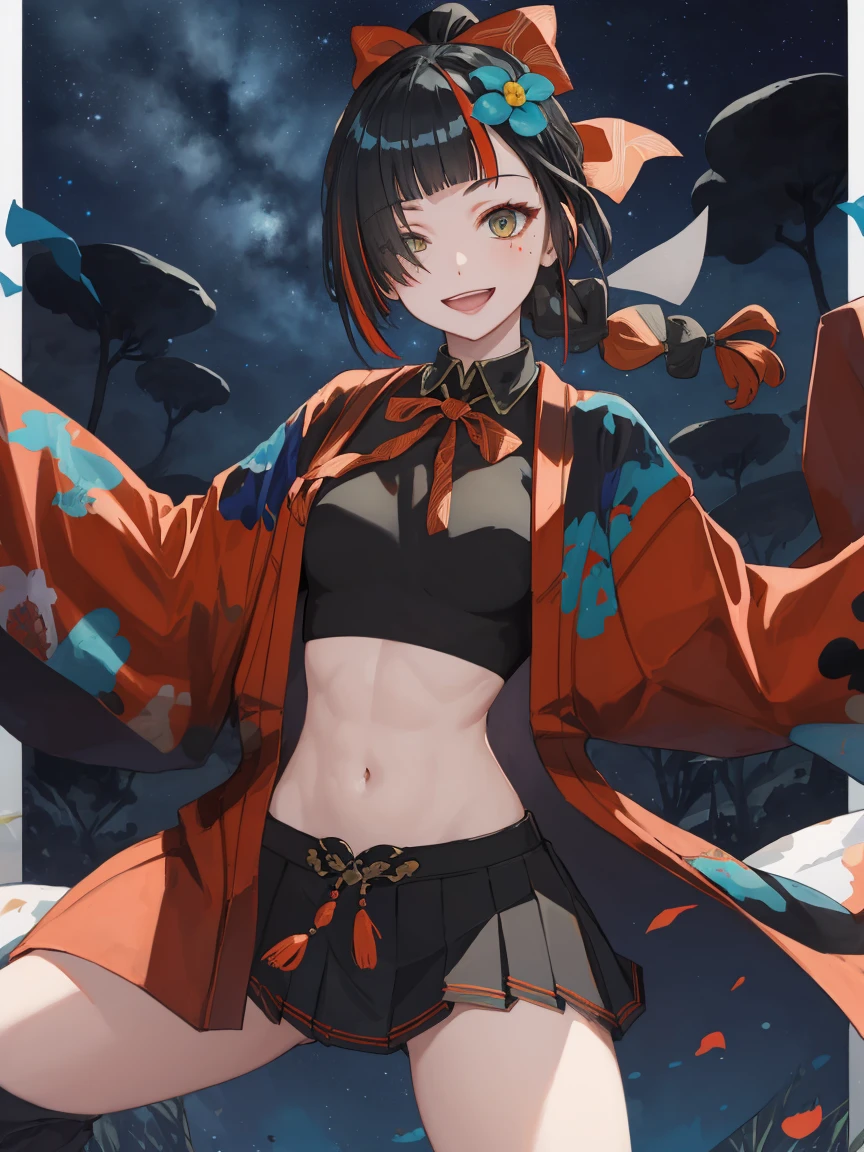 absurderes, precise and delicate touch:1.3), ///, absurderes, precise and delicate touch:1.3), ///, Kimono、Komono、A Japanese style、autumn leaves in the air、Fluffy kimono、