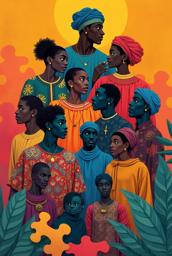 Logo representing friendship and diversity among black people, indigenous and quilombola people