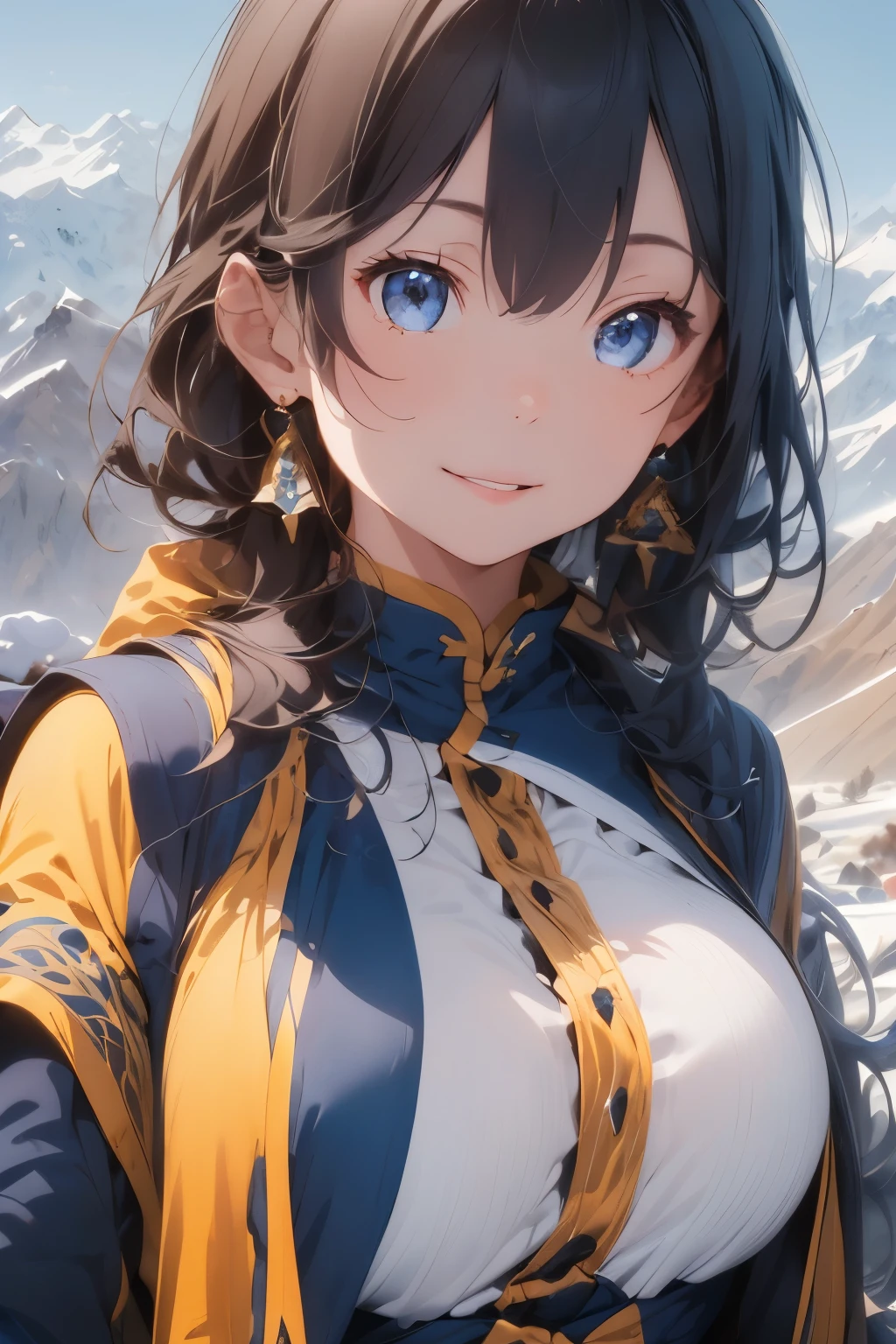 Bust ((half body)) hyperrealistic masterpiece, Superheroine girl ((in Elden Ring style)) in extremely detailed tech tight plugsuit ((with scarf & white cape)), cinematic illumination: 8k