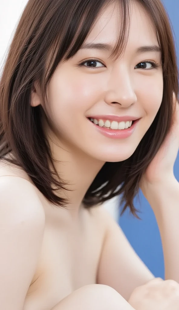50 years old、Completely naked、woman、spread legs、show genitals、(8K, highest quality, masterpiece:1.3, 超A high resolution, surreal), high detail, (lifelike face), Photoreal, Raw photo, ((one beautiful woman)), detailed face, beautiful eyes, realistic eyes, Eyes in beautiful Details, (real looking skin), beautiful skins, attractive, Depth of the bounds written, High resolution, High pixel count, don&#39;t look into the audience&#39;s eyes, clear details, clear pictures, natural color reproduction, noise reduction, high fidelity, laughter, smile gently, beautiful skins, attractive, golden ratio, (detail makeup:1.2),  best light, Japanese, Japanese woman, japanese mature, mature woman, short bob hair, ((60 years old, beautiful, facial wrinkles, wrinkles around the eyes, nasolabial folds wrinkles, small wrinkles, beautiful, beautiful Aunt))、Completely naked、spread legs、show genitals、Completely naked
