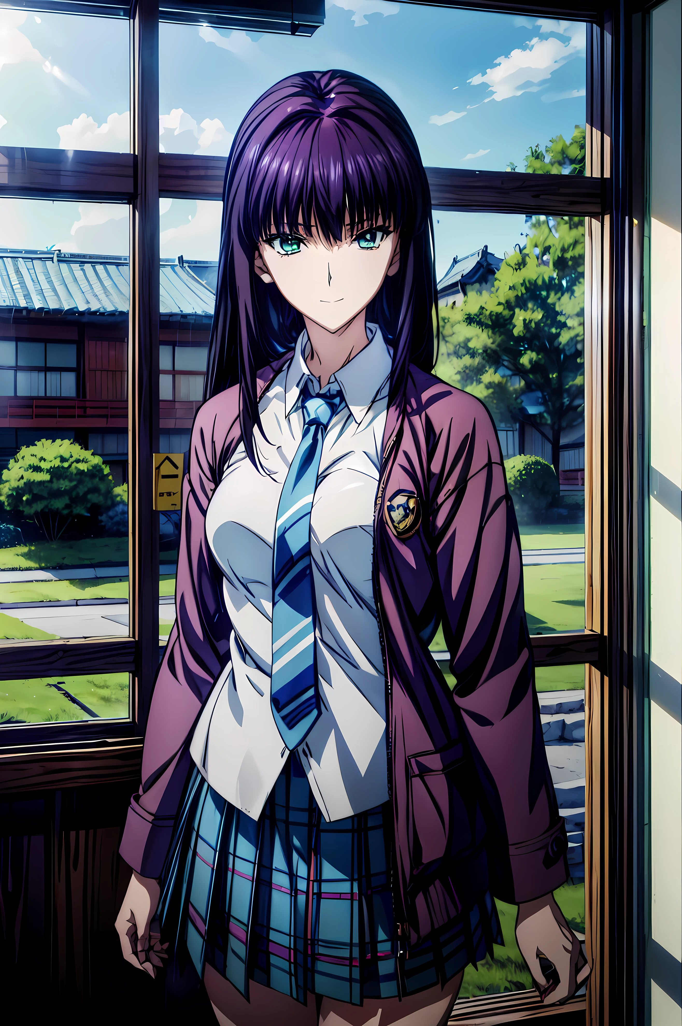 Smile Face, blazer uniform,赤 purple hair, Green Eyes , eyes like jewels, 超 high resolution, ((( Green Eyes))),赤 purple hair, beautiful anime high school girl,( Masterpiece:1.2, 最 high quality ), ( exist, photo exist:1.4), beautiful illustration, ( natural light , Movie Screenplay ), nsfw, watch viewers , COWBOY SHOOTING , Front view of the company :0.6, seat, Japanese, university student girl, perfect face, Beautiful Hair, BEAUTIFUL FACE , beautiful and amazing eyes, beautiful鎖骨, Beautiful body, beautiful chest, beautiful thighs, Beautiful feet, Beautiful refers to , ((( navy jacket ), Light Blue Colored Shirt , details beautiful DEL I'm CATE EYES FULL OF DEC I ON , Black Sox, blue tartan ribbon tie )), ( BEAUTIFUL BEACH ), evening , Riverside, Walk, smooth anime cg art , 魅惑的な anime girl , Let's Make a Girl in a Long Coat , high resolution, very detailedなイラスト, dark blue pleated miniskirt vibrator , RAW Photo , film grain , standing , U high resolution and 8K Connection , 長い赤 purple hairと Green Eyesをした anime girl , charming anime girl , 若い anime girl の接写, smooth anime cg art , beautifulアニメの university student girl, charming anime girl , シュールな university student girl, anime girl , 魅力的な anime girl , シュールな university student girl, GIRL WITH SHINY CLOTHING , high resolution, CG Details , high quality shadows, beautiful、delicate face、All the details , ディテール beautiful DELICATE EYES FULL OF DECISION,break( high-resolution 8K wallpaper ),( highly CG details 8k wallpaper ),Makima ( chainsaw man ),Scathach ( destiny / GRAND ORDER REQUIRED ),reika shimohira , high resolution, very delicate and beautiful CG illustration,最 high quality , exist Feeling , exists fabric, exist texture,((( debris flies))), (((最 high quality ))),8k,At 32K, Masterpiece, beautiful and charming anime woman , Supermarkets, very detailed, high resolution,シュールな university student girl, Masterpiece, 最 high quality , high quality , Freshness , high quality texture, high quality shadow, high detail, sex , seat, university student , alone,I, alone, alone, ADULT BIB , beautiful long legs, beautiful chest, beautiful thighs, Tight legs , beautiful leg line , Slender Waist in an Unmanned Bar ,Mature body girl, Big Breasts Only , beautiful chest,reddish purple hair, purple hair, BLACK CURRANT HAIR , charming anime girl , colorful hair, straight hair ,shy smile,happy-looking smile, Brilliant appearance ,cute smile,Cool Beauty, beautiful, handsome face , beautiful realism , attractive figure , enchanting face , calm look , Beautiful Hair,smile, colorful eyes , Green Eyes, Jade Eyes , Beautiful eyes,bright eyes, DELICATE EYES FULL OF DECISION, Jewel Eyes , Jade Eyes ,( Green Eyes:1.5), charming face,8 heads,:: 174cm,she is wearing a necklace, necklace ,beaded necklace ,Magatama Accessories,smile,