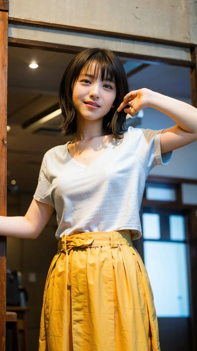 (masterpiece:1.2, highest quality), (Realistic, photoRealistic:1.4), Beautiful illustrations, (Natural Side Lighting, Cinema Lighting),Looking at the audience, Front view, 1 girl, English, high school girl, 20-year-old, Perfect Face, Symmetrical cute face, Shiny skin, Leg spread,(Bob Hair:1.7,blonde), Asymmetrical bangs, Big eyes, Droopy eyes, long eyelashes chest), Beautiful Hair, Beautiful Face, Beautiful and beautiful eyes, Beautiful clavicle, Beautiful body, Beautiful breasts, Beautiful thighs, Beautiful legs, Beautiful fingers, Wearing a uniform
(Beautiful views), evening, (Inside the flower shop), Are standing, (smile, Superior, Open your mouth), (((Skirt flip, No pants, Genitals are visible))), Full Body Shot, Dark blue socks, Sexy Face,Underwear is visible、Skirts rolled up in the wind、Panty shot