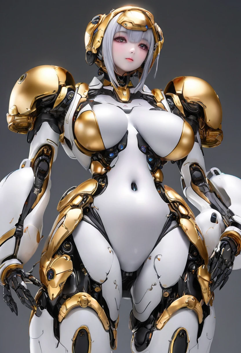 smiling minchen, absurdness, balanced eyes, (Best quality details:1.2),realistic,8K High definition,Ultra Detailed,High quality texture,intricate details,detailed texture, finely detailed, high detail, extremely detailed high quality texture cg, high quality shadow, ((masterpiece, best quality)), illustrations, ultra-detailed 8K, realistic, clear focus, highly detailed, professional lighting, colorful details, iridescent colors BREAK factory super long lens, large mechanical robot structure, microchips, computers, luminescence, intricate details, Shitu-Mecha, (navel), (huge breasts:1.3), (micro bikini:1.3), white hair, cat ears, full body