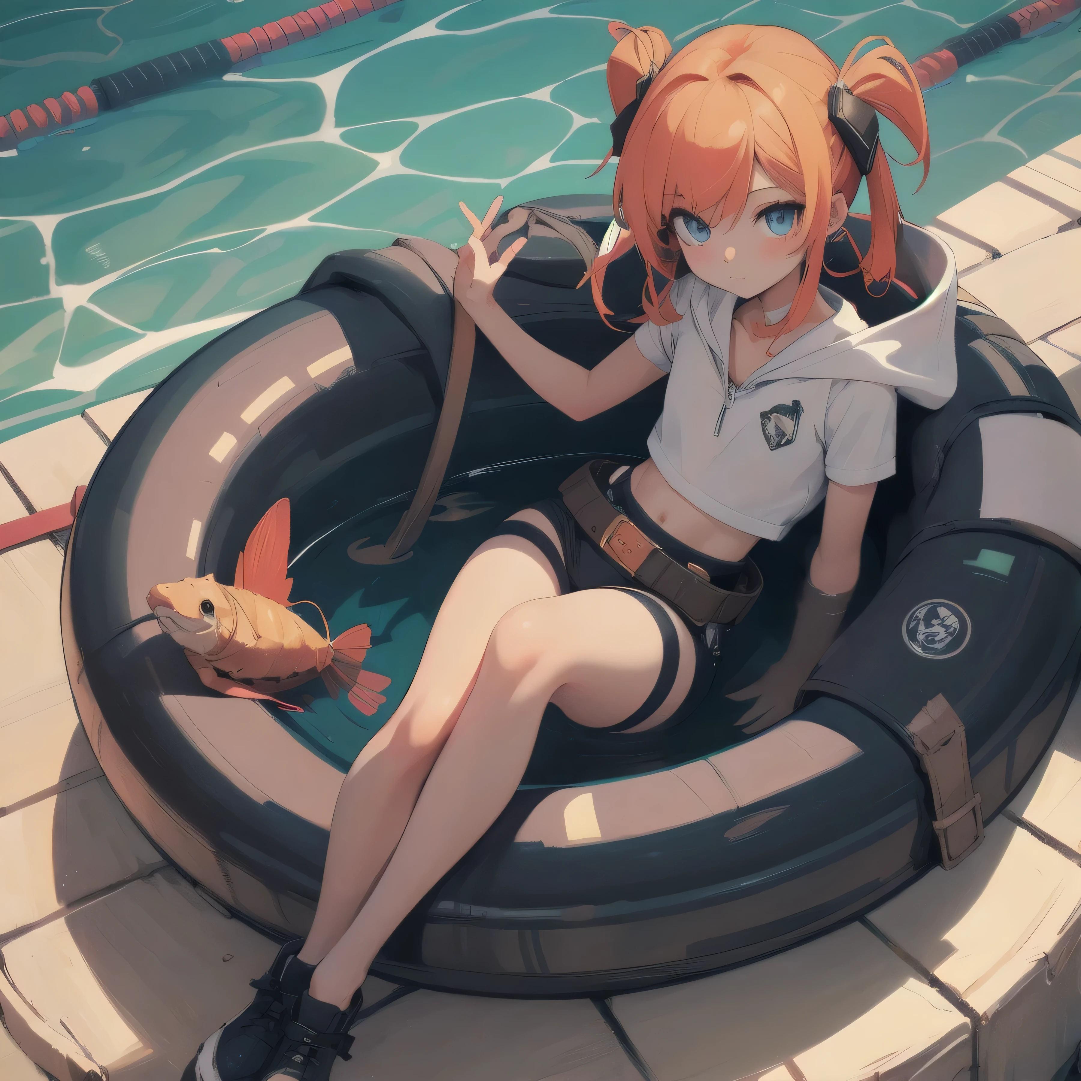 Arafed Asian woman in a wet suit sitting in a pool, menina anime sedutora, pele molhada brilhante!!, [ Arte digital 4K ]!!, wet swimsuit, mulher bonita sedutora do anime, Guweiz, Ensopada, arte de anime digital detalhada, arte de anime limpa e detalhada, pele brilhante molhada, Guweiz em Pixiv ArtStation, ((loira)), --auto