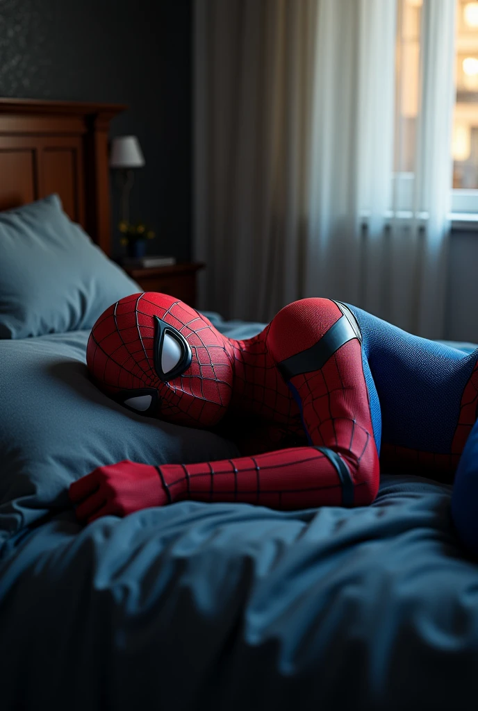 Spiderman going to sleep