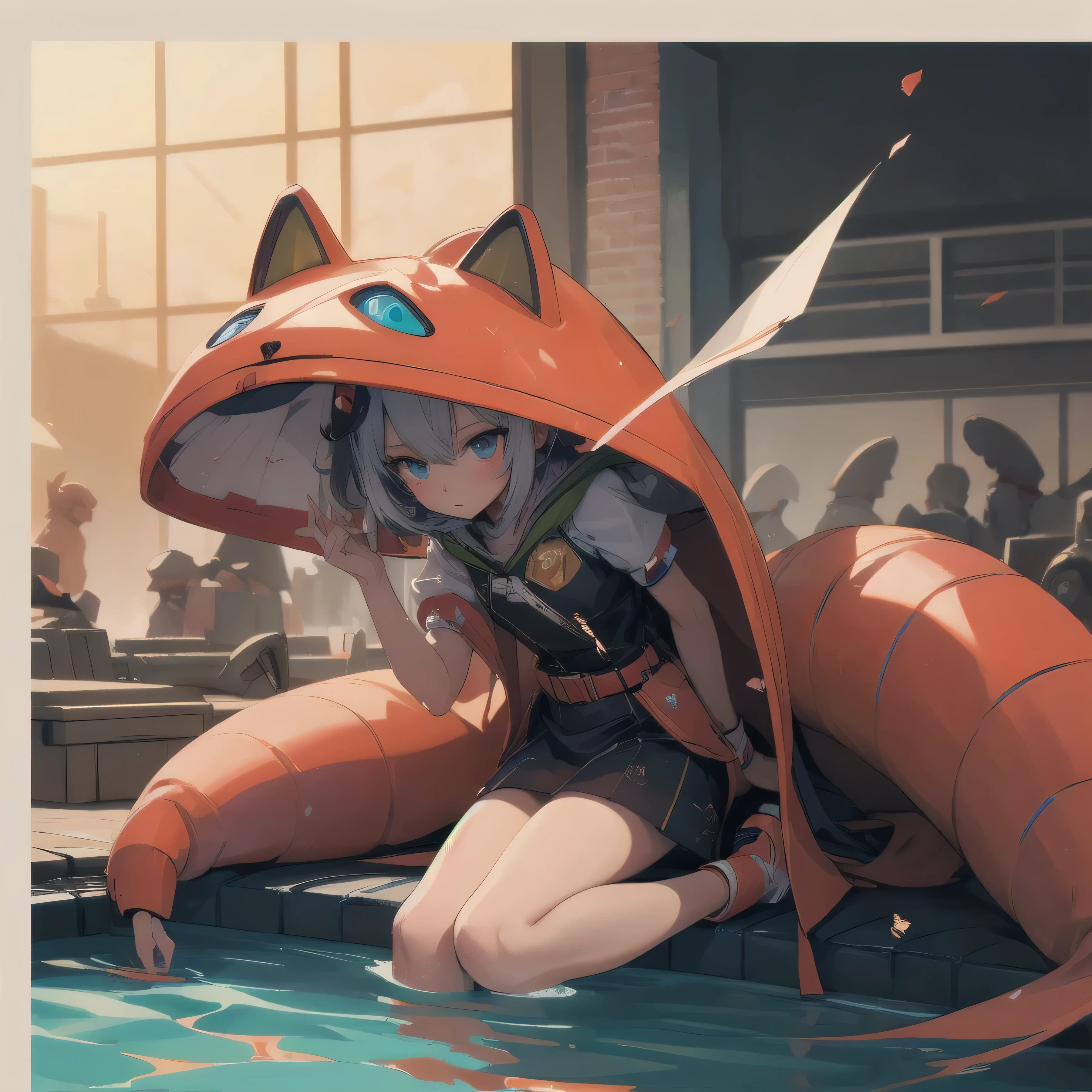 (On All fours), (butt view), (solo), bikini,