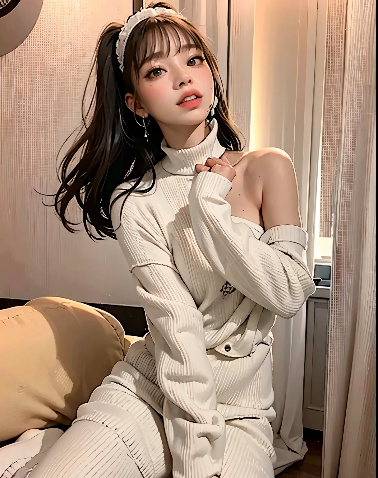 deux femmes ensemble de 18 ans sexy et mince , black short sleeve hoodie , salle de classe, se touche,position sey,sensuel