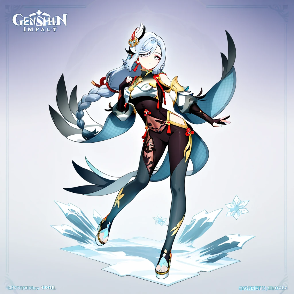 Graceful figure，teens girl，Raised sexy，Bumpy，Tight cheongsam，full bodyesbian，standing on your feet，white under lingerie，open neck collar，cleavage，White color hair，red color eyes