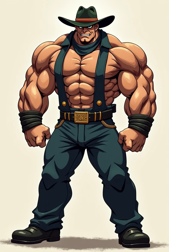 anime picture of a man with a big muscular body and a beard, baki style, buff man, baki the grappler, joseph joestar, muscular characters, baki, from one piece, super buff and cool, gigachad muscular, muscular!!, hajime no ippo manga inspired, sfw version, very buff, beefcake pose