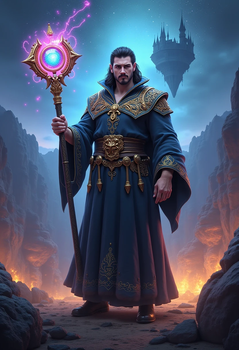[A photo of :0.125] a medieval fantasy mage, mysterious muscular man surrounded by swirling silky magic in a room full of shiny crystals, caustics, intricate wizard robe, wizard cowl, an elegant magical staff, dramatic angle, atmospheric glow, manly, stubble, chest hair, arm hair, centered, sharp focus, subsurface scattering
<cdt:d1=1;d2=3;hrs=1;hd1=0;hd2=3;st1=6;st2=0>