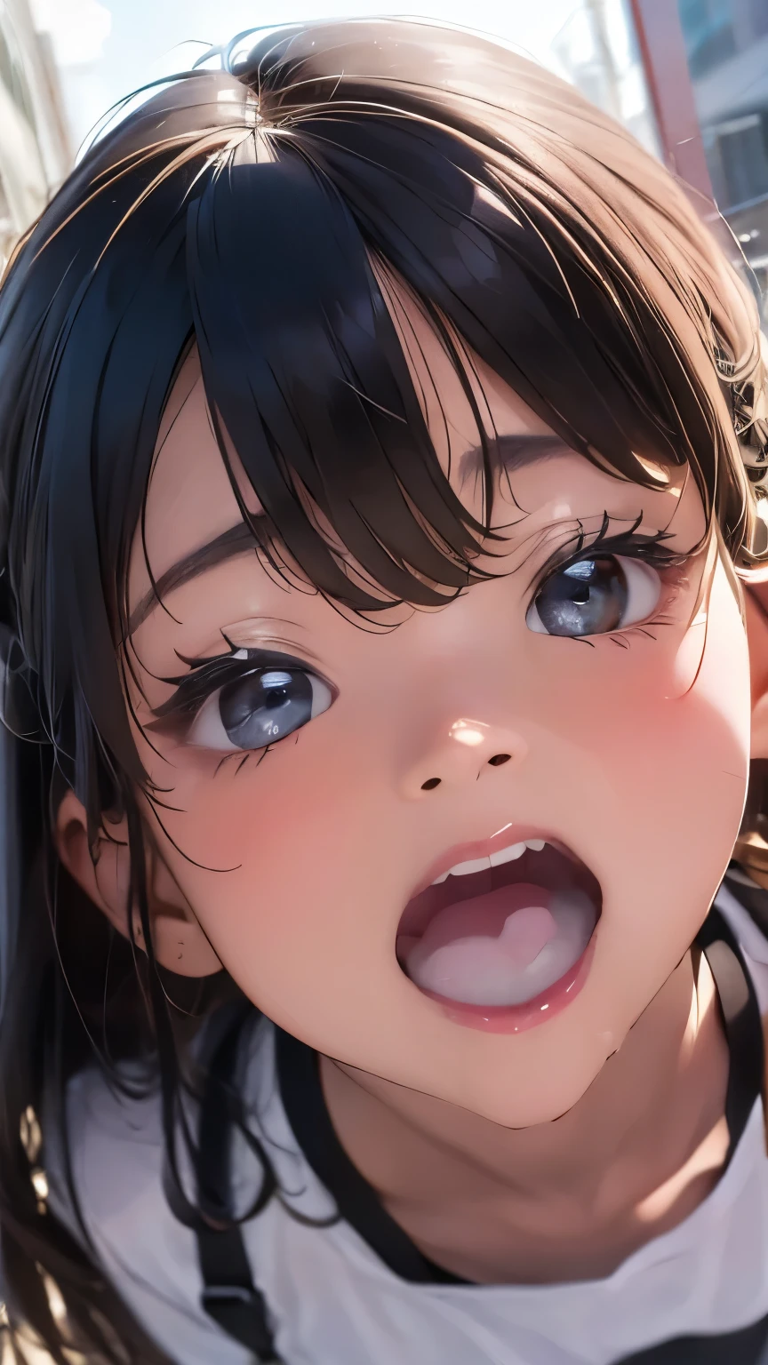   young woman、smile、((  Search 。 hairstyles are random ))、  blanking 、(( Masterpiece、  high image quality 、16k))、(( random design springwear))、(Very close:1.5)、EXPLORE THE CITY AT NIGHT  、(   focusing on the upper body   :1.5), Big Breasts,  button gap , {pmbkk, }{realistic, }{ 1girl , }{open mouth, |}{Alone, |}{How in mouth, |}{looking at viewer, ||}{How, }{portrait, |||||}{tongue, ||||||||||}{close-up, ||||||||||}{facial, ||}{How on tongue, ||}{eyelashes, ||||||||||||}{nose, ||||||||||||||}{after fellatio, |||||}{upper teeth only, |||||||||||||||}{Alone focus, |||||||||||||||}{looking up, ||||||||||||||||}{hetero, |||||||||||||||||}{1boy , ||||||||||||||||||}{ penis, ||||||||||||||||||}{Uvula , |||||||||||||||||||}{ bukkake, ||||}{erection, |||||||||||||||||||}{oral invitation, |||||||||||}{half-closed eyes, ||||||||||||||||||||}{ saliva, ||||||||||||||||||||}