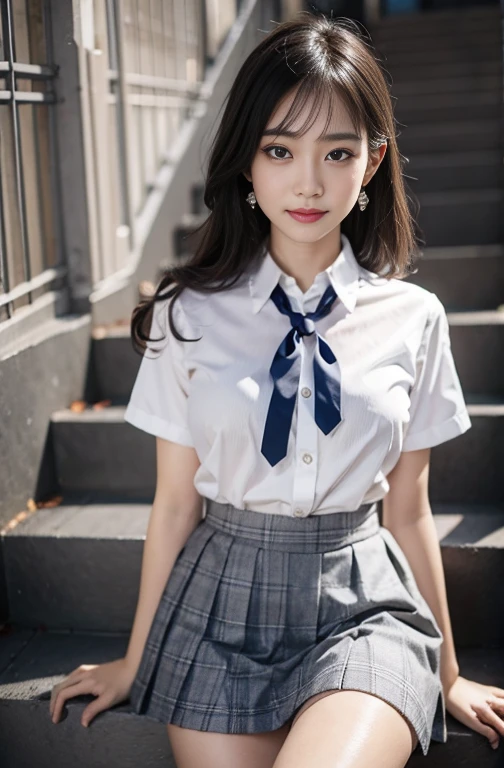 (1 girl), (sexy look:1.5), (flat chest:1.3), (very detailed目, very detailed顔), (超realistic, High resolution), (highest quality:1.4), (hyper quality), real skin texture, RAW photo, (realistic, Photoreal:1.37), very detailed, professional photography, (school uniform, pleated skirt:1.3), (look at me), (School, classroom), ((Face to face with me:1.4)), (from below:1.3), realistic private parts, lace panties, Japanese high school girl、超highest quality、masterpiece、超High resolution、written boundary depth、(Photoreal:1.4)、(award winning photos、信じられないほどのmasterpiece:1.3) 、RAW photography、golden ratio、Highly detailed CG Unity 8k wallpaper、detailed and complex、original、High resolution、RAW photo、(perfect body shape)、detailed and complex、Digital single-lens reflex camera、soft writing、(background person blur:1.1)、Sigma 85mmF/1.4、50mm Lenac lighting、nffsw、hyper real、color grade, Rear view,from below:1.3), (((Holding the hem of her skirt, she opens her legs and shows off her real pussy.:1.4))), 