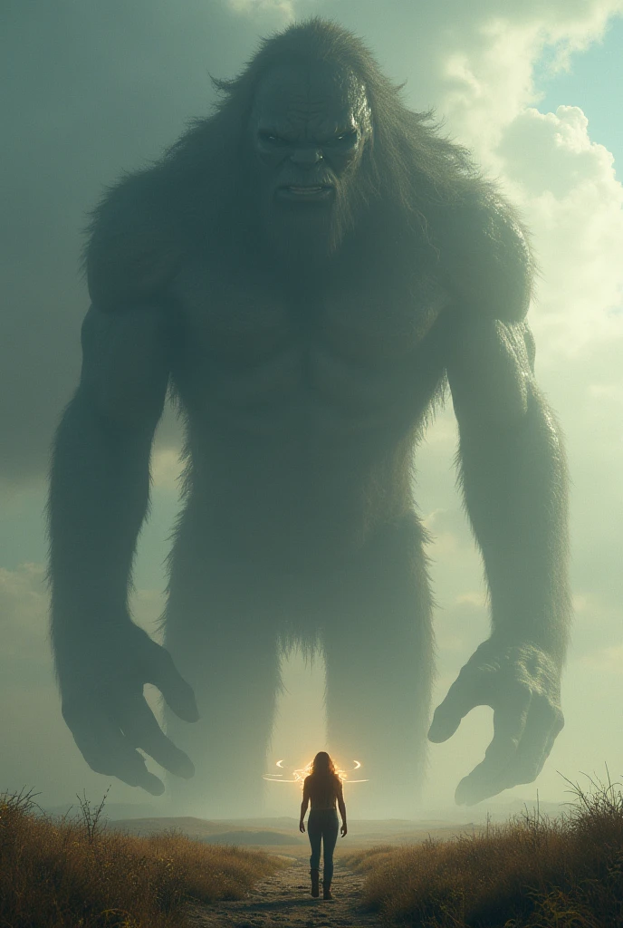 Image of a giant holding with one hand a huge amount of light coming from the front and with the other hand extended in the opposite direction as if calling someone, iluminado, Photorealistic cinematics, corpo inteiro, perfect composition, Beautiful and detailed 4K representation Incredibly detailed trends in ArtStation, Arte 4K arte conceitual fotografia, perfect composition, Beautiful incredibly detailed octane rendering trending in ArtStation, Fotografia de arte 4K, arte conceitual fotorrealista, soft natural volumetric cinematic perfect light, Chiaroscuro, fotografia premiada, master part