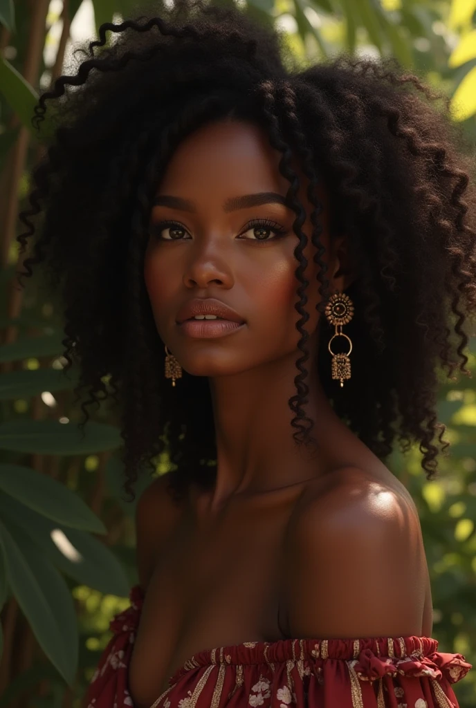 Young very curly long luscious hair very pretty looks like Loren London but brown skin loving helpful a goddess and smart