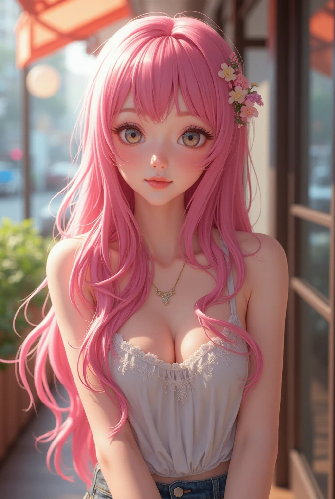 loli, anime girl, symmetrical, high-detail RAW color photography professional close-up photography, [:(highly detailed face: 1.2):0.1], (PureErosFace_V1:0.6),

a very fit 17-year-old girl, looking at the viewer, distance vision, long curly blonde hair, full body, super fit body, (very narrow waist)), flat belly, flat abdomen, pores, real human skin, pale white skin, happy, breathtaking eyes, firm look at the viewer,

((tight pink underwear)), ((pink bra)), diamond necklace, earrings, ((high lace stocking)),

sexy, smiling, firm medium chest, f cup, firm chest, round chest, ((long legs slightly open)), sexy hip, ((beautiful leg)),

lens flare, shadow, natural lighting, hard focus, grain of film, photographed with a Sony a9 II Mirrorless camera, by Laurence Demaison, --auto --s2