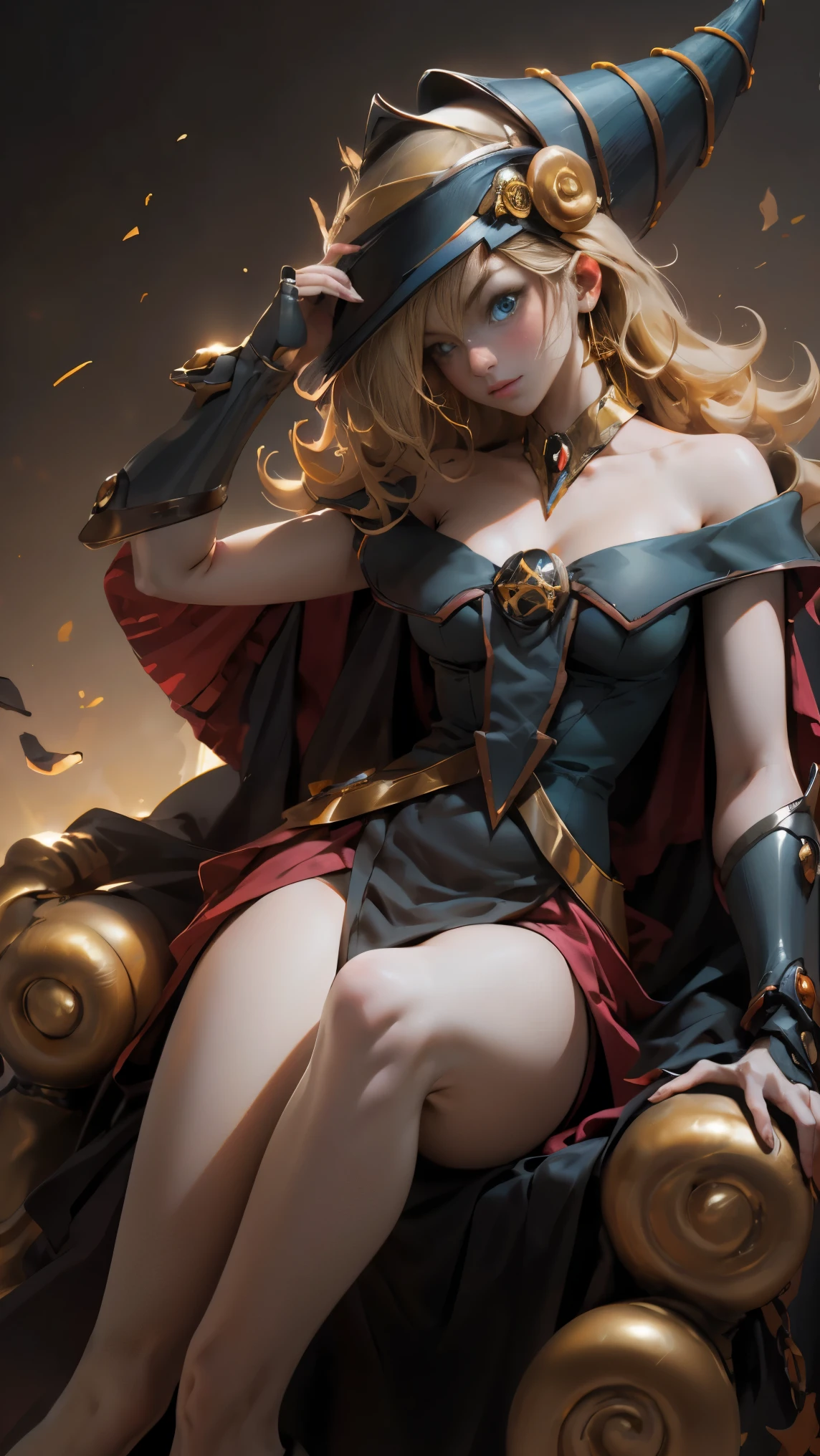 (generate a beautifull hermione granger with (large breast:1,9),wearing black hogwarts uniform, sit on glowing magic orb, spread legs, (gigantic.breast:1,9), (show cleaveage), (show underboobs), (show sideboobs), (show thighs), beautifull face, pretty face, beautifull eyes, beautifull nose, raytracing, beautifull fingers, beautifull hands, (4 fingers in 1 hand), full body photoshoot, pretty makeup, perfect anatomy, good lighting, professional photoshoot, low angel photo, sharp eye, fresh lips, cg realistic, 8k